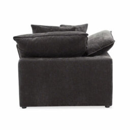 Xample Aiden & Ivy Sereen Dark Grey Fabric Corner Chair, Modular Lounge Seating, Reversible Feather Blend Cushions, Wrapped Foam Seat - thumbnail 5