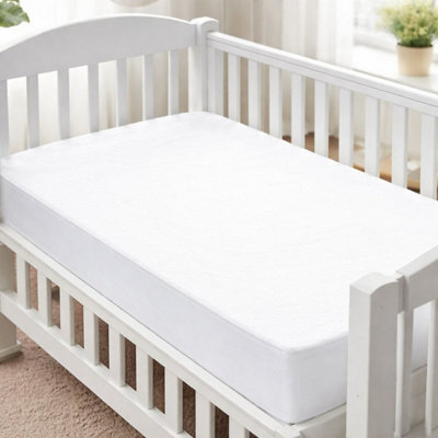 MHG Living Premium Waterproof Cot Mattress Protector - Brushed Cotton, Soft & Breathable, Fits 140 X 70Cm - image 1