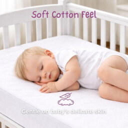 MHG Living Premium Waterproof Cot Mattress Protector - Brushed Cotton, Soft & Breathable, Fits 140 X 70Cm - thumbnail 4