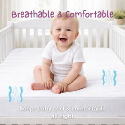 MHG Living Premium Waterproof Cot Mattress Protector - Brushed Cotton, Soft & Breathable, Fits 140 X 70Cm - thumbnail 3