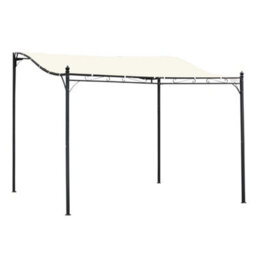 Outsunny 3 X 3M Wall Mounted Awning Free Stand Canopy Shade Garden Porch Pergola - thumbnail 2