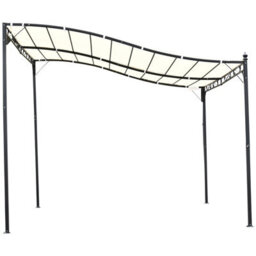 Outsunny 3 X 3M Wall Mounted Awning Free Stand Canopy Shade Garden Porch Pergola - thumbnail 7