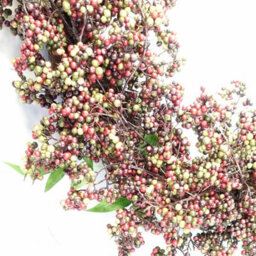 Leaf 55Cm Artificial Hanging Black Berries Wreath - thumbnail 6