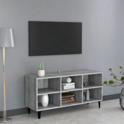 Berkfield Tv Cabinet With Metal Legs Grey Sonoma 103.5X30X50 Cm - thumbnail 1