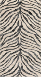 Livabliss City-Animal Print Grey Beige Black Boho Zebra Pattern Living Dining Bedroom Rug 80 X 150 Cm Easy Care, Non Shedding - thumbnail 1
