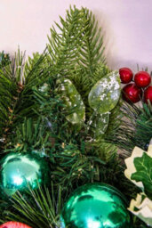 Christmas Tree World 180Cm Decorated Mixed Pine Garland With Tartan Bows - thumbnail 5