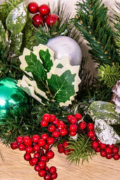 Christmas Tree World 180Cm Decorated Mixed Pine Garland With Tartan Bows - thumbnail 4