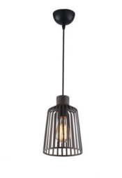 Luminosa Lighting Luminosa Dayton Wire Frame Pendant Ceiling Light Bronze 16X24.7Cm - thumbnail 1