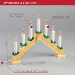 The Christmas Workshop 70800 Wooden Christmas Candle Bridge - thumbnail 2