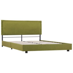Berkfield Bed Frame Green Fabric 135X190 Cm 4Ft6 Double - thumbnail 4