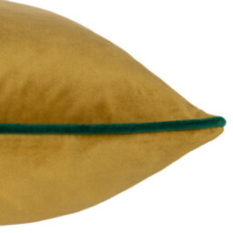 furn. Furn Meridian Velvet Piped Cushion Cover, Moss/emerald, 55 X 55Cm - thumbnail 3