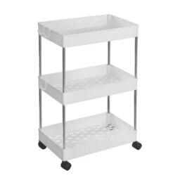 Songmics Storage Trolley, Rolling Shelf, 3 Levels, Space-Saving, For Bathroom, Kitchen, Office, 40 X 22 X 60 Cm - thumbnail 7