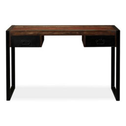 Berkfield Industrial Desk With 2 Drawers Solid Reclaimed Wood 120X50X76 Cm - thumbnail 7