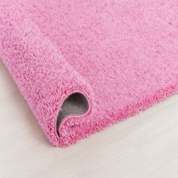 Uetian Pink Shaggy Rug Medium Size Area Rug For Living Room Bedroom Kids Room Pile 5Cm Thick Soft Texture Rug Pink ( 120 X170) - thumbnail 2