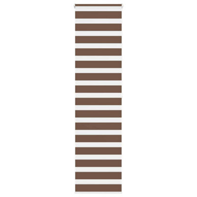 Berkfield Zebra Blind Brown 60X200 Cm Fabric Width 55.9 Cm Polyester - image 1