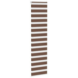 Berkfield Zebra Blind Brown 60X200 Cm Fabric Width 55.9 Cm Polyester - thumbnail 3