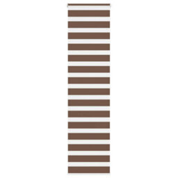 Berkfield Zebra Blind Brown 60X200 Cm Fabric Width 55.9 Cm Polyester - thumbnail 1