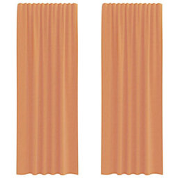 Walplus Voile Curtains With Rod Pockets 2 Pcs Terracotta - thumbnail 2