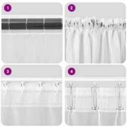 Walplus Voile Curtains With Rod Pockets 2 Pcs Terracotta - thumbnail 7
