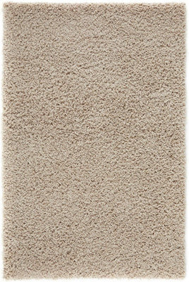 Modern Extra Large Small Soft 5Cm Shaggy Non Slip Bedroom Living Room Carpet Runner Area Rug - Light Beige 60 X 110 Cm - image 1