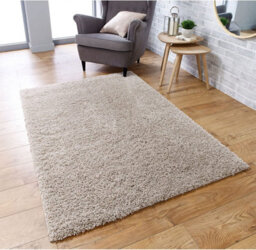 Modern Extra Large Small Soft 5Cm Shaggy Non Slip Bedroom Living Room Carpet Runner Area Rug - Light Beige 60 X 110 Cm - thumbnail 2