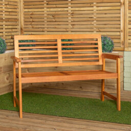 Samuel Alexander Outdoor 4 Person Rectangular Wooden Garden Table, 2 Benches With Black Havana Parasol & Base - thumbnail 6