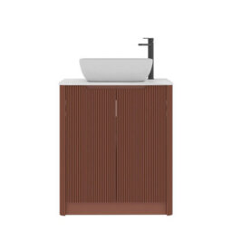 Royal Bathrooms Avenza 600mm Terracotta Clay Floor Standing Bathroom Vanity Unit 2 Door With Elva Basin - thumbnail 6