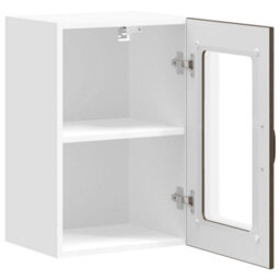 Berkfield Kitchen Wall Cabinet With Glass Door Lucca Brown Oak - thumbnail 7