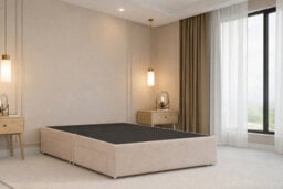 "Nexus Amalfi Plush Divan, Pebble, 26"" Headboard, 2 Drawers Foot-End, Open Coil Mattress, Super King" - thumbnail 5