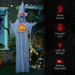 Homcom Hanging Witch Prop Life Size With Sound And Motion Activated - thumbnail 7