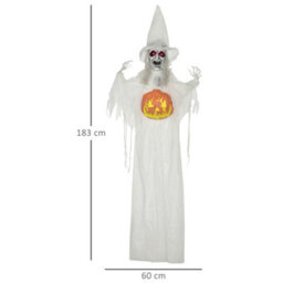 Homcom Hanging Witch Prop Life Size With Sound And Motion Activated - thumbnail 3