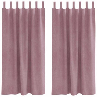 Berkfield Modern Curtains Dark Pink Polyester 140 X 175 Cm Decorative Inlays