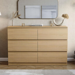 Pine Modern 6 Chest Of Drawers Storage Tall Wide Bedroom Furniture - thumbnail 5