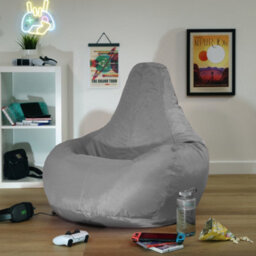 Icon Dalton High Back Adult Gaming Indoor Outdoor Bean Bag Chair,  Grey - thumbnail 2