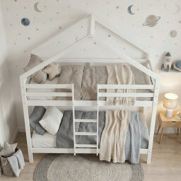 Nöa & Nani Noa & Nani Kirstine 3Ft Single Bunk Bed In White - For Childrens Bedroom - Solid Wood Sleeper With Ladder & Safety Rails - thumbnail 4