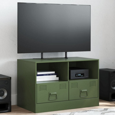 Berkfield Tv Cabinet Olive Green 67X39X44 Cm Steel - image 1