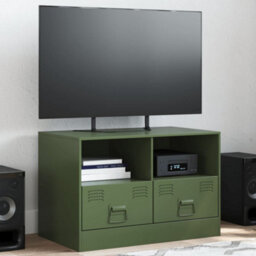 Berkfield Tv Cabinet Olive Green 67X39X44 Cm Steel