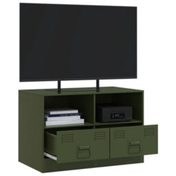 Berkfield Tv Cabinet Olive Green 67X39X44 Cm Steel - thumbnail 5