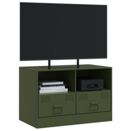 Berkfield Tv Cabinet Olive Green 67X39X44 Cm Steel - thumbnail 4