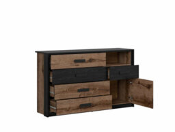 Impact Furniture King Size Bedroom Furniture Set Luxury Ottoman Storage Bed Sliding Wardrobe Bedsides Oak Black Usb Charger Led Light Kassel - thumbnail 8