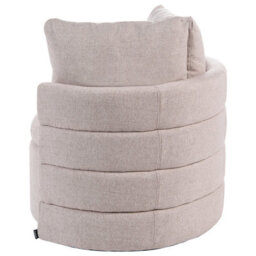 Beliani Swivel Armchair Randers With Storage Fabric Beige - thumbnail 4