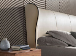 Angel Cerda Stylish Cream Leatherette Bed With Modern Design - thumbnail 4