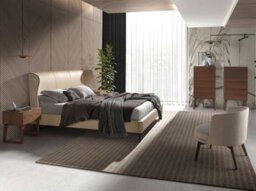 Angel Cerda Stylish Cream Leatherette Bed With Modern Design - thumbnail 3