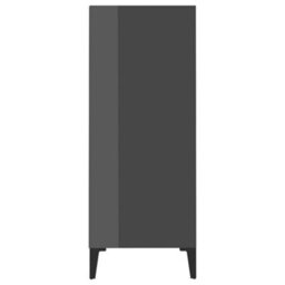 Berkfield Sturdy Sideboard High Gloss Grey 57X35X90 Cm Engineered Wood - thumbnail 5