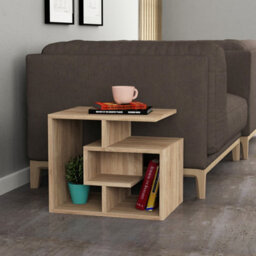 Decortie Labirent Modern Coffee Table 54Cm Maze Design Multipurpose Oak Living Room H 45Cm - thumbnail 1