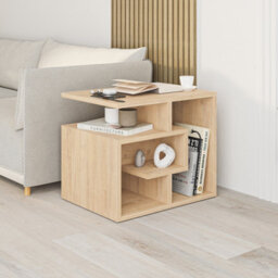 Decortie Labirent Modern Coffee Table 54Cm Maze Design Multipurpose Oak Living Room H 45Cm - thumbnail 5
