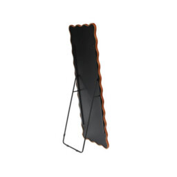 Sweeek - Organic Floor Mirror With Steel Base And Rubberwood Walnut Coloured 172Cm - Cauline - thumbnail 2