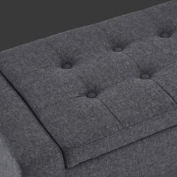 Home Republic Linen Storage Bench - Two Seater Charcoal - thumbnail 3