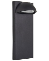 Beliani Outdoor Led Wall Light Matte Black Ip44 Iron And Glass Modern 12W Equivalent Warm White W12 X D9 X H28Cm - thumbnail 3