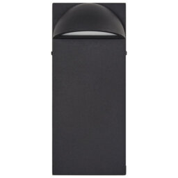 Beliani Outdoor Led Wall Light Matte Black Ip44 Iron And Glass Modern 12W Equivalent Warm White W12 X D9 X H28Cm - thumbnail 2